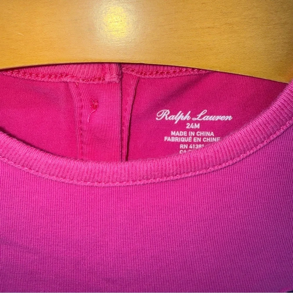 Ralph Lauren Pink and Navy Striped Girls Dress